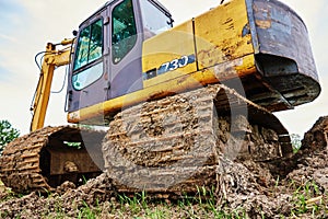 Excavator on construction site