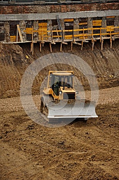 Excavator on construction site