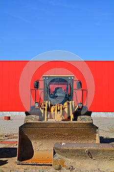 Excavator on construction site