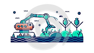 Excavator Construction Vehicle, Earthmoving Development, vector design Generative AI