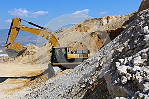 Excavator crawler digger photo