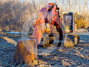 Excavator at Dawn