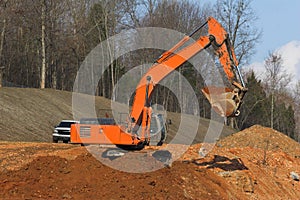 Excavator Digging