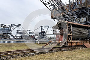 Excavator in the disused lignite opencast Ferropolis - Germany