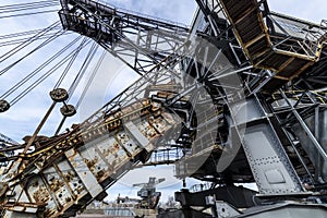 Excavator in the disused lignite opencast Ferropolis - Germany