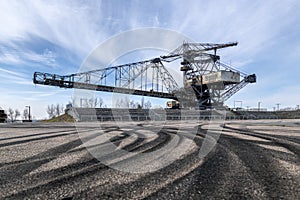 Excavator in the disused lignite opencast Ferropolis - Germany