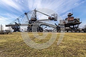 Excavator in the disused lignite opencast Ferropolis - Germany