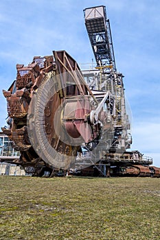 Excavator in the disused lignite opencast Ferropolis - Germany