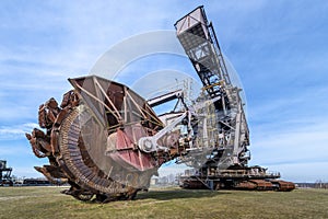 Excavator in the disused lignite opencast Ferropolis - Germany