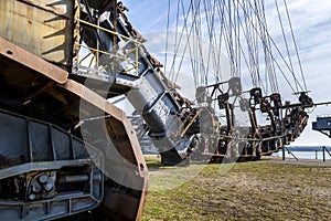 Excavator in the disused lignite opencast Ferropolis - Germany