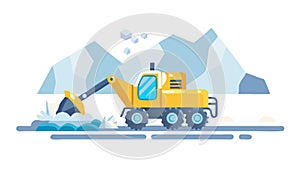 Excavator Heavy Machinery Vector Icon, vector design Generative AI
