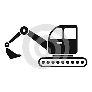 Excavator icon, simple style