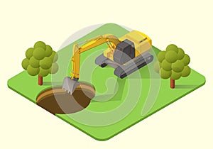 Excavator illustration