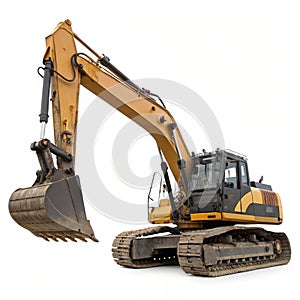 Excavator isolated on white background