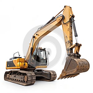 Excavator isolated on white background