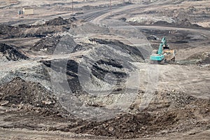 Excavator at the lignite opencast mining