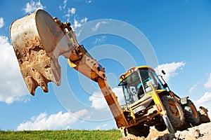 Excavator Loader with backhoe works