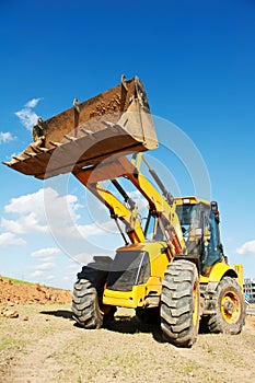 Excavator Loader with backhoe works