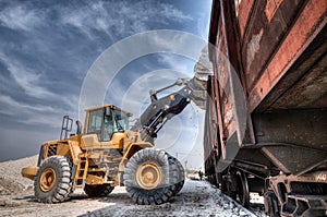 Excavator loader with backhoe works