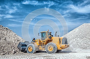 Excavator loader with backhoe works