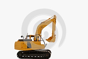Excavator loader  model with lift up bucket and Side view,Back