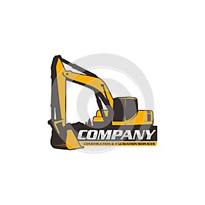 Excavator logo vector