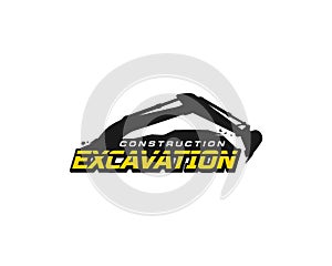 Excavator logo template vector. Heavy equipment logo vector for construction company. Creative excavator illustration for