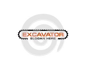 Excavator logo template vector. Heavy equipment logo vector for construction company. Creative excavator illustration for