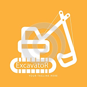 Excavator logo designs concept vector illustration