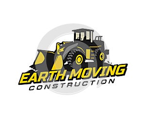 Excavator logo template vector. Heavy equipment logo vector for construction company. Creative excavator illustration for logo tem