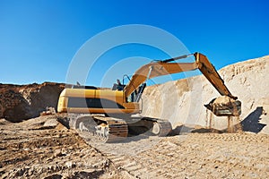 Excavator machine work