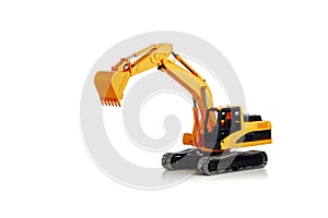 excavator model isolated on white background