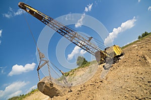 Excavator produces clay