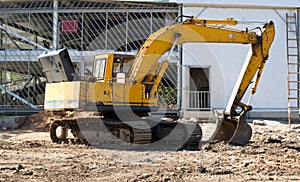 Excavator on project site