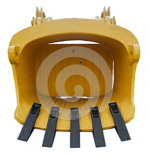 Excavator scoop isolated