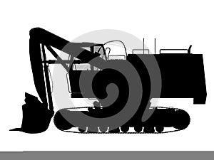 Excavator silhouette