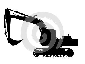 Excavator silhouette