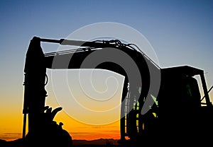 Excavator silhouette