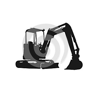 Excavator silhouette design