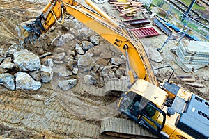 Excavator. view of top