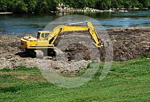 Excavator At Work