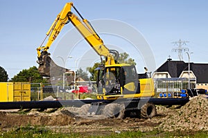 Excavator at work
