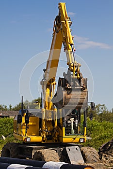 Excavator at work