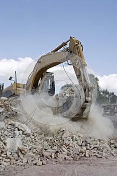 Excavator at work