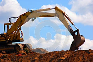 Excavator working
