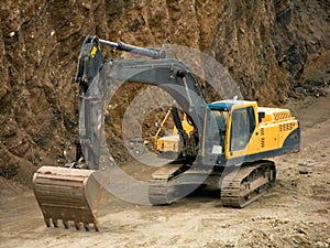 Excavator working