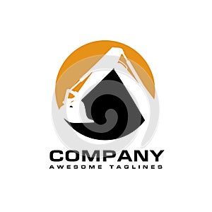 Excavators Construction machinery logo