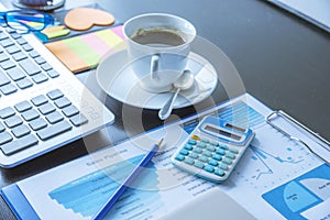 Excel graph with Spreadsheet Document showing Information Financial Startup Concept. Financial Planning making Accounting Database