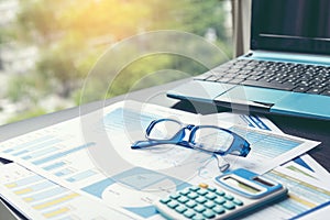 Excel graph with Spreadsheet Document showing Information Financial Startup Concept. Financial Planning making Accounting Database photo