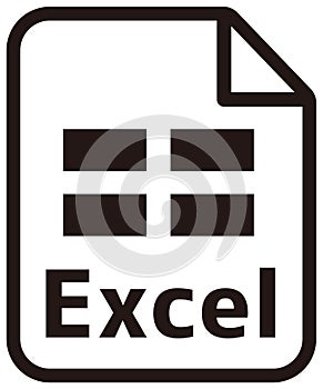 Excel icon | Major file format vector icon illustration photo